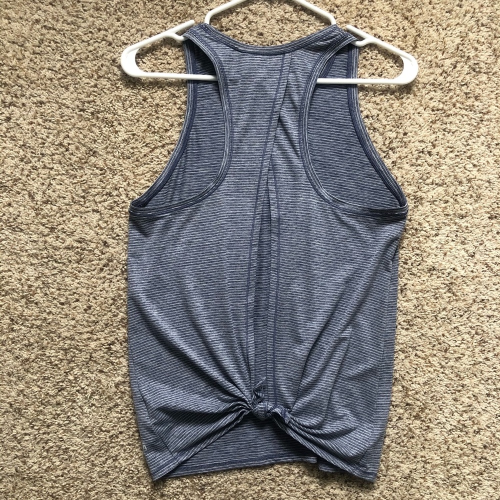 Gap size small tie back tank navy blue